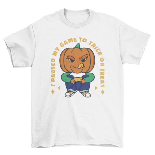 Jack o lantern halloween gamer t-shirt design