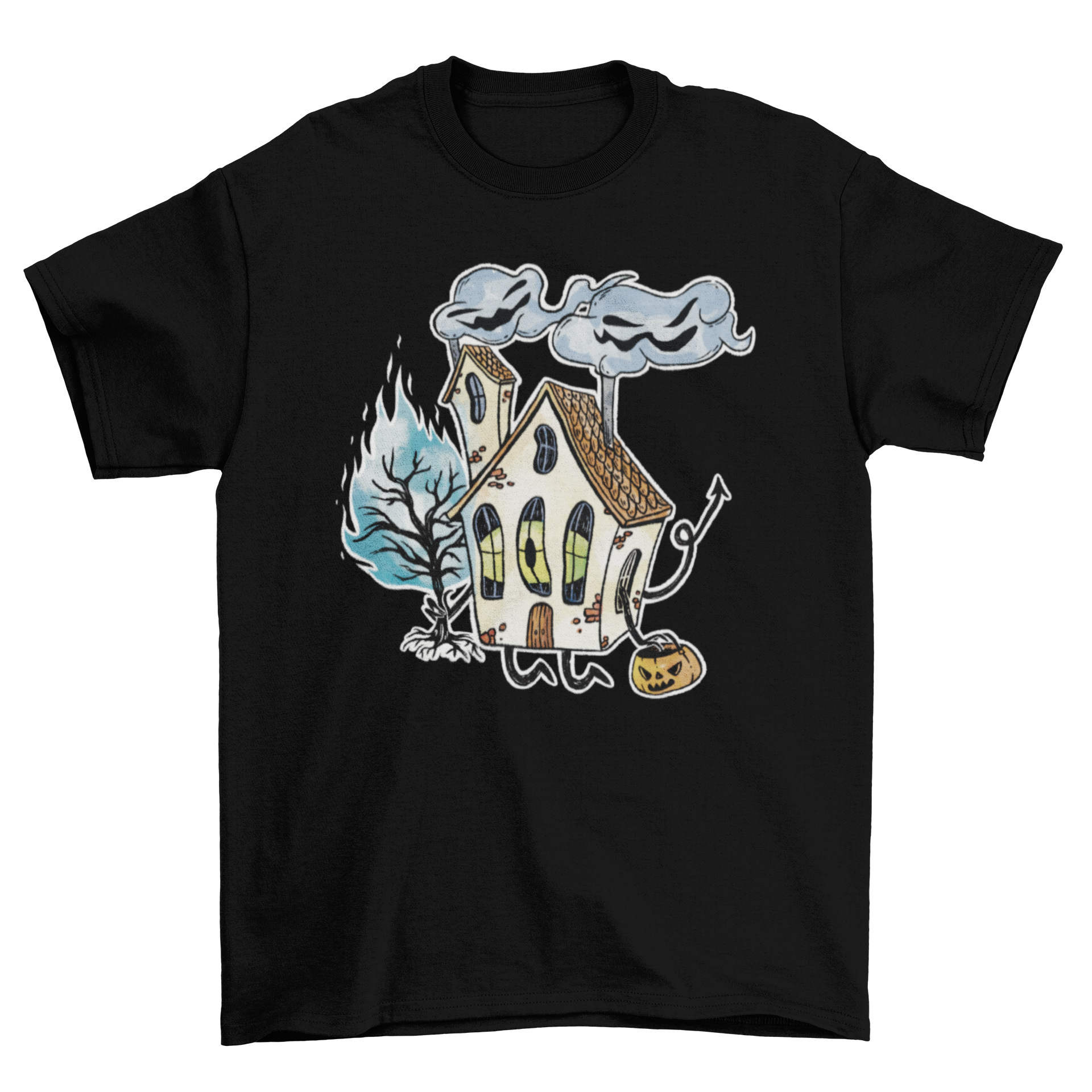 Halloween haunted house t-shirt