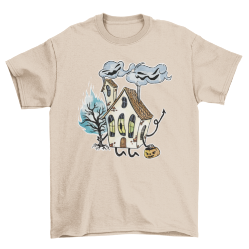 Halloween haunted house t-shirt
