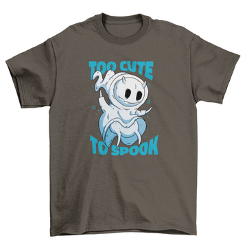 Cool scary Halloween creatures tee with  "Too cute to spook" quote