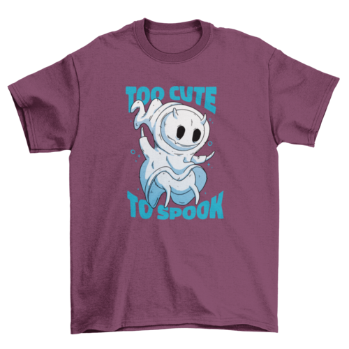 Cool scary Halloween creatures tee with  "Too cute to spook" quote