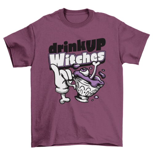 Cartoon tea cup halloween t-shirt