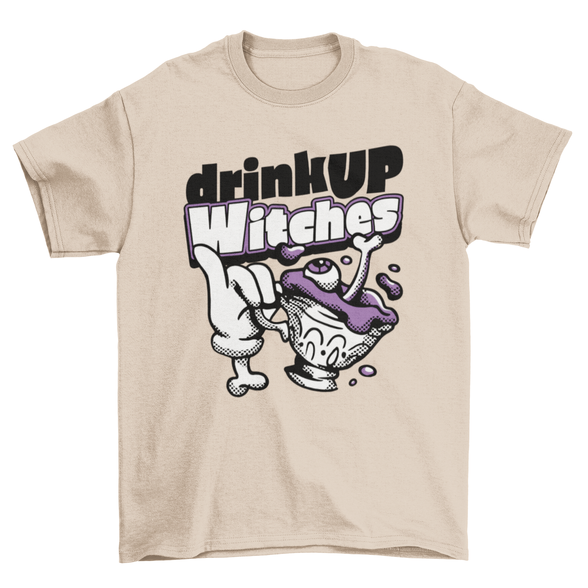 Cartoon tea cup halloween t-shirt