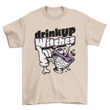 Cartoon tea cup halloween t-shirt