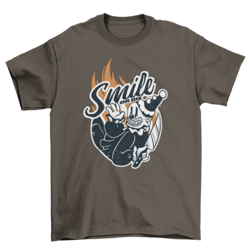 Halloween clown retro cartoon t-shirt