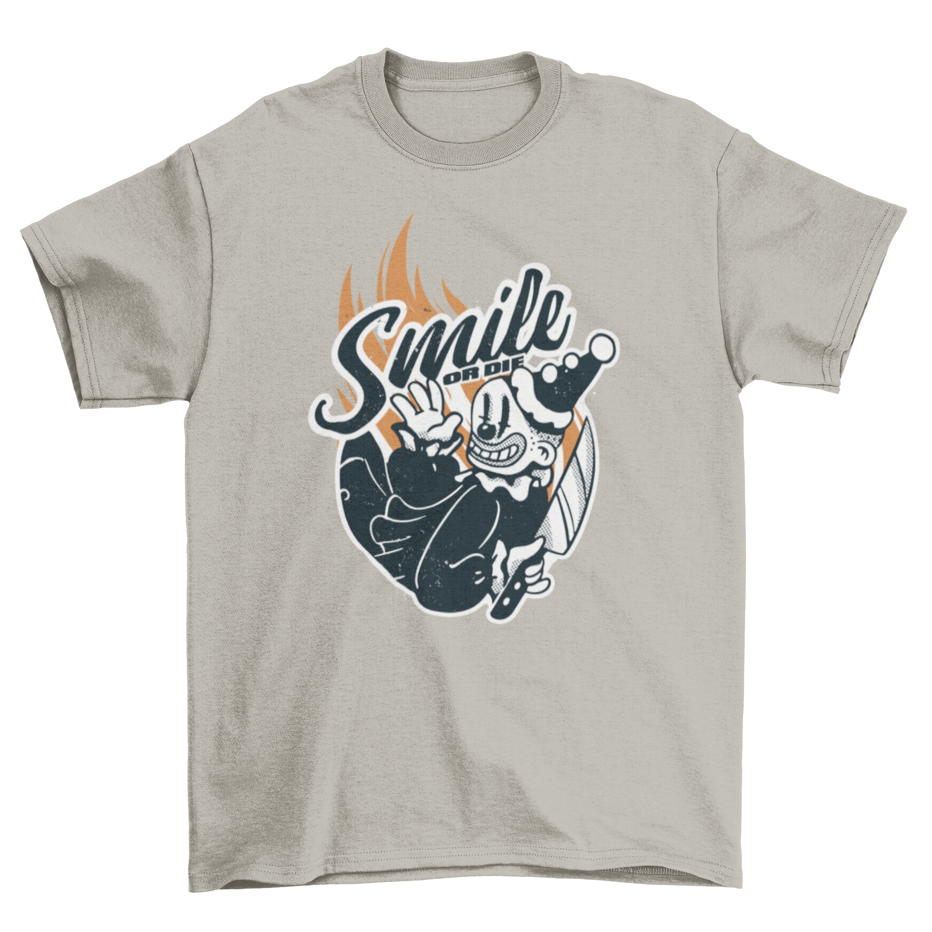 Halloween clown retro cartoon t-shirt