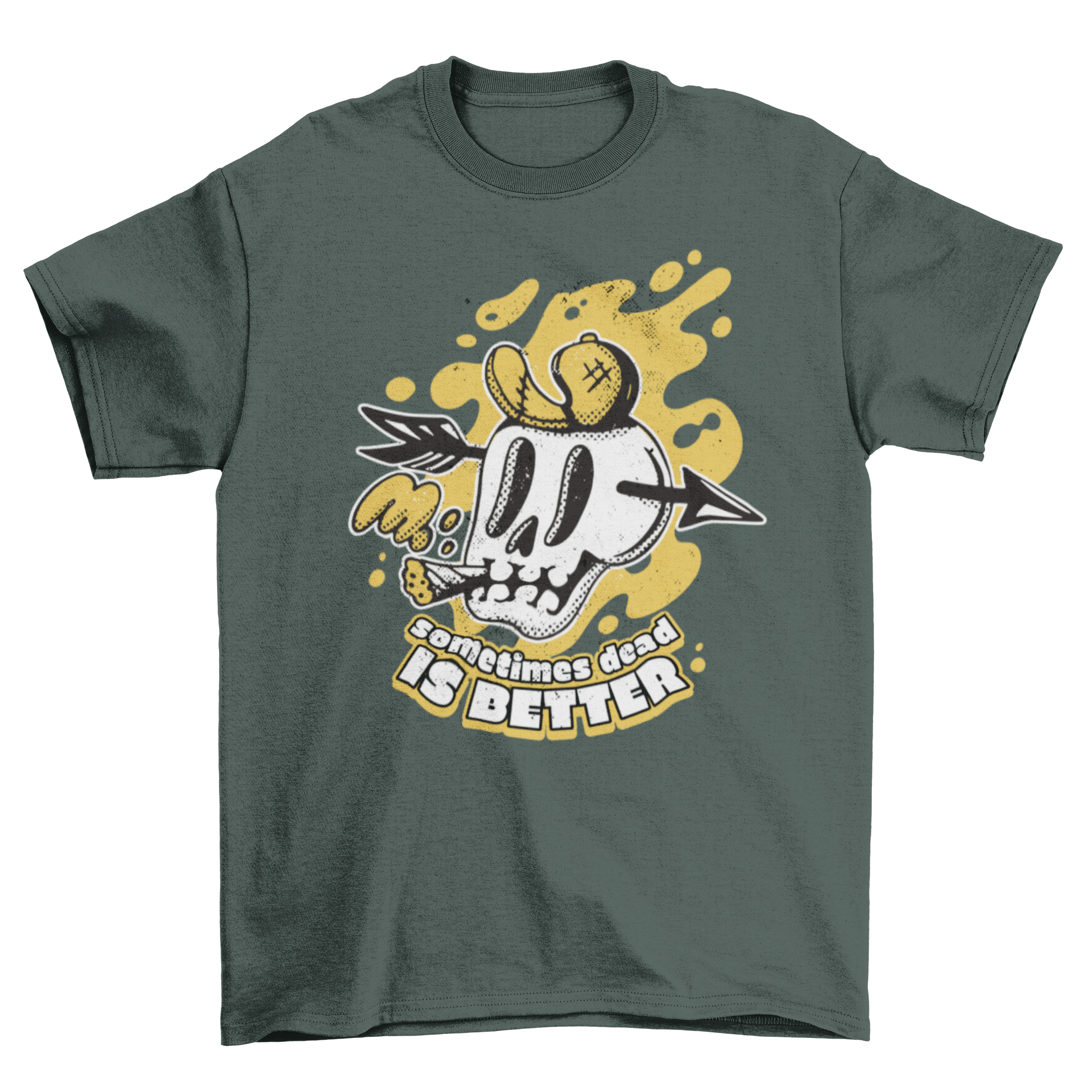 Halloween skull retro cartoon t-shirt