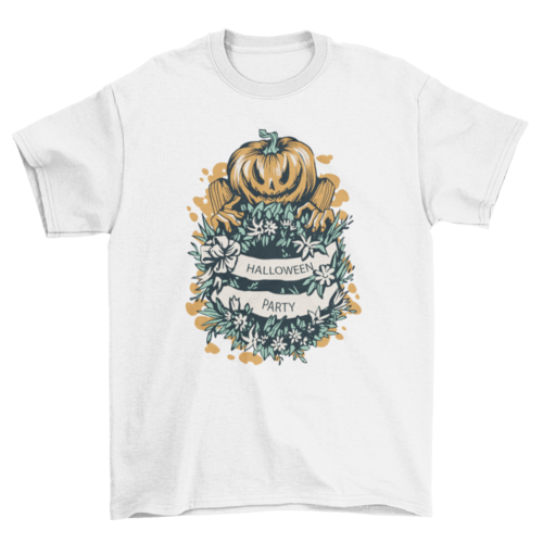 Halloween party pumpkin t-shirt