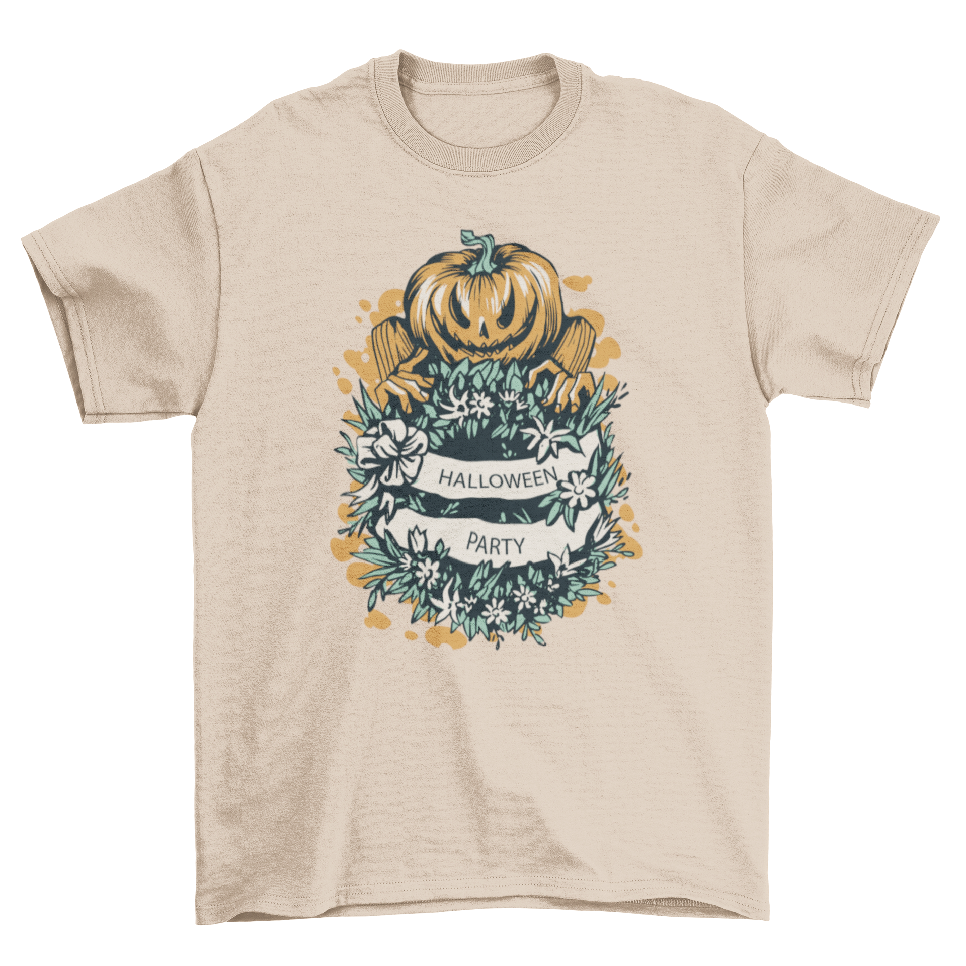 Halloween party pumpkin t-shirt