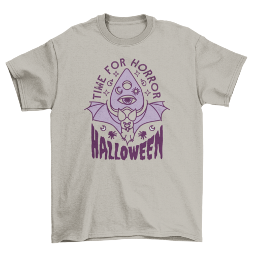 Time for horror Halloween bat t-shirt