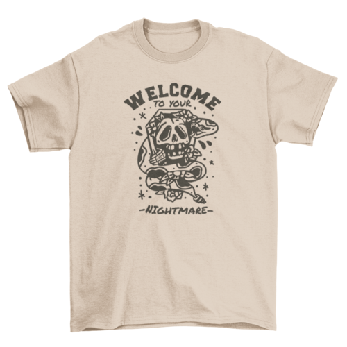 Halloween skeleton nightmare t-shirt
