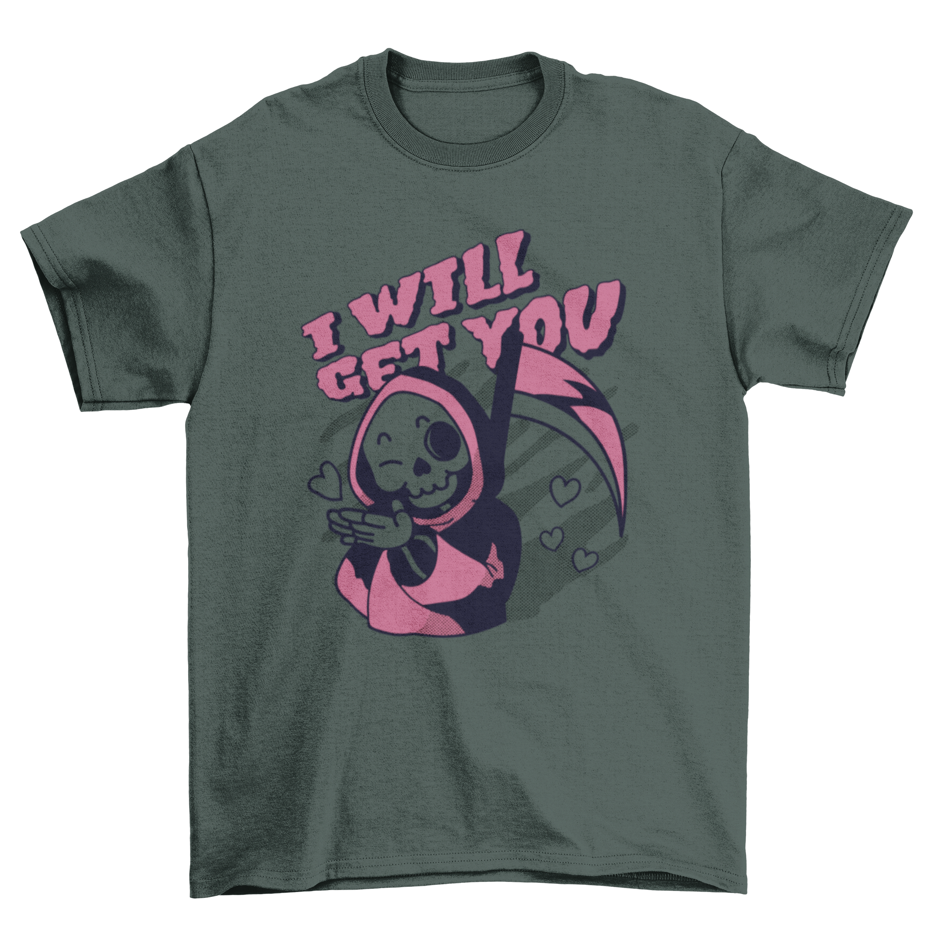 Cute grim reaper Halloween cartoon t-shirt