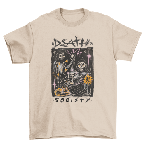 Halloween Grim Reaper doodle t-shirt