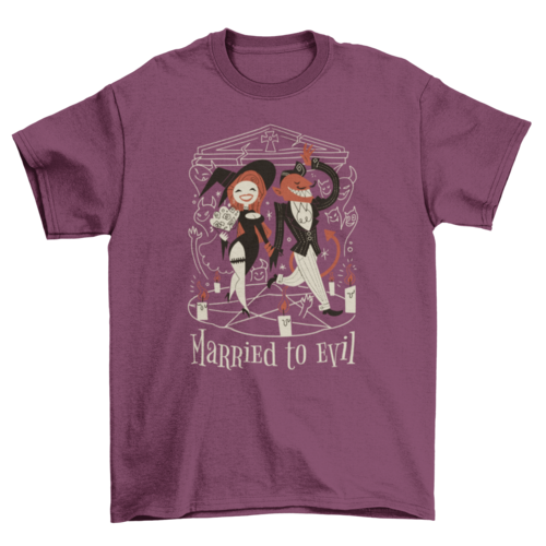Halloween married couple t-shirt design