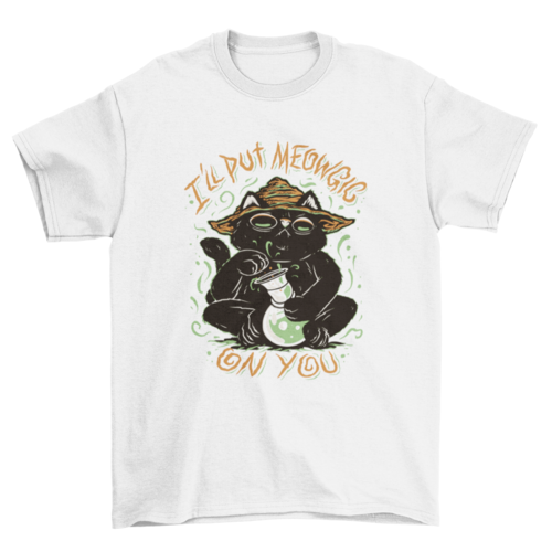 Witch cat Halloween t-shirt