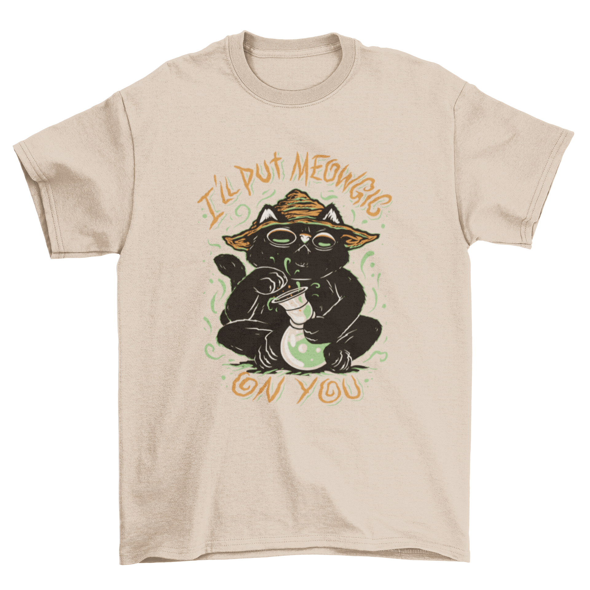 Witch cat Halloween t-shirt