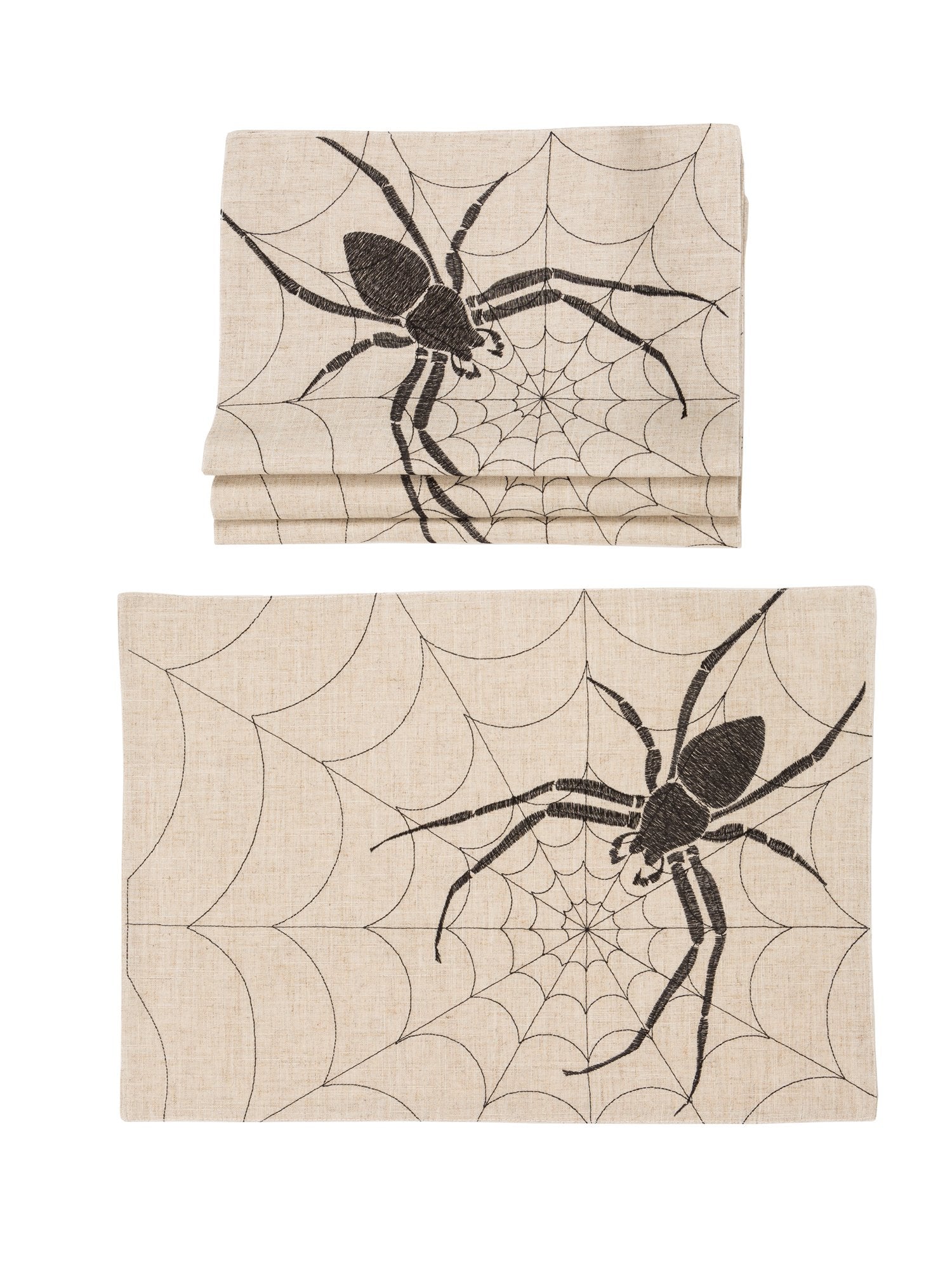 XD18803 Halloween Creepy Spiders 14''x20'' Placemats, Set of 4