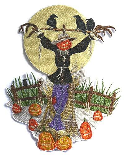 Happy Halloween [ Spooky Scarecrow ] Embroidered Iron on/Sew patch