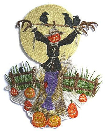 Happy Halloween [ Spooky Scarecrow ] Embroidered Iron on/Sew patch