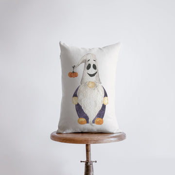 Halloween Gnome Ghost Hat Pillow | Gnome Decor | 12x18 | Pillow Cover