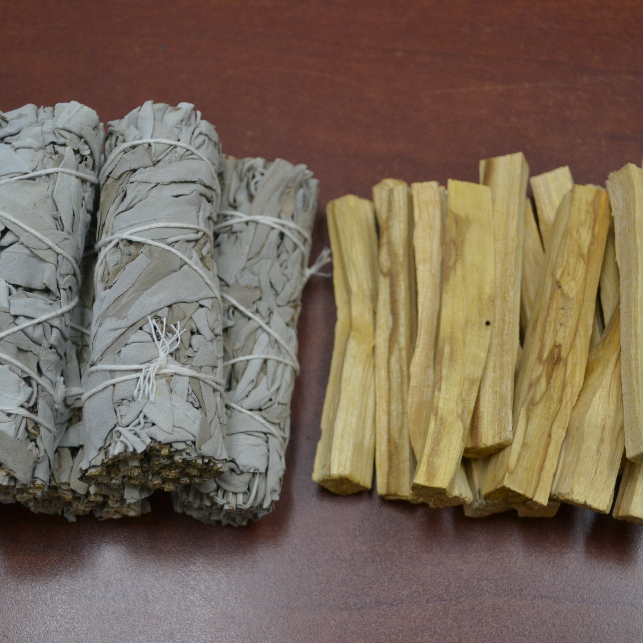 5 Pcs White Sage Bundles + 15 Palo Santo Sticks - Refills