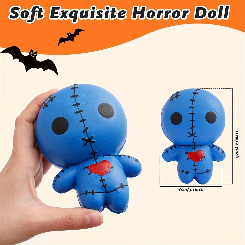 1pc, Mexican Day Of The Dead Squishy Slow Rebound Ghost Doll, Halloween Whole Person Toys, Squeeze Vent PU Simulation Toys, Creative Small Gift, Holiday Accessory