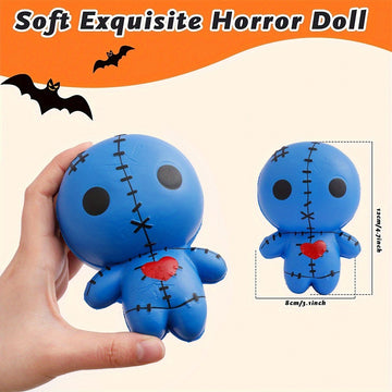 1pc, Mexican Day Of The Dead Squishy Slow Rebound Ghost Doll, Halloween Whole Person Toys, Squeeze Vent PU Simulation Toys, Creative Small Gift, Holiday Accessory