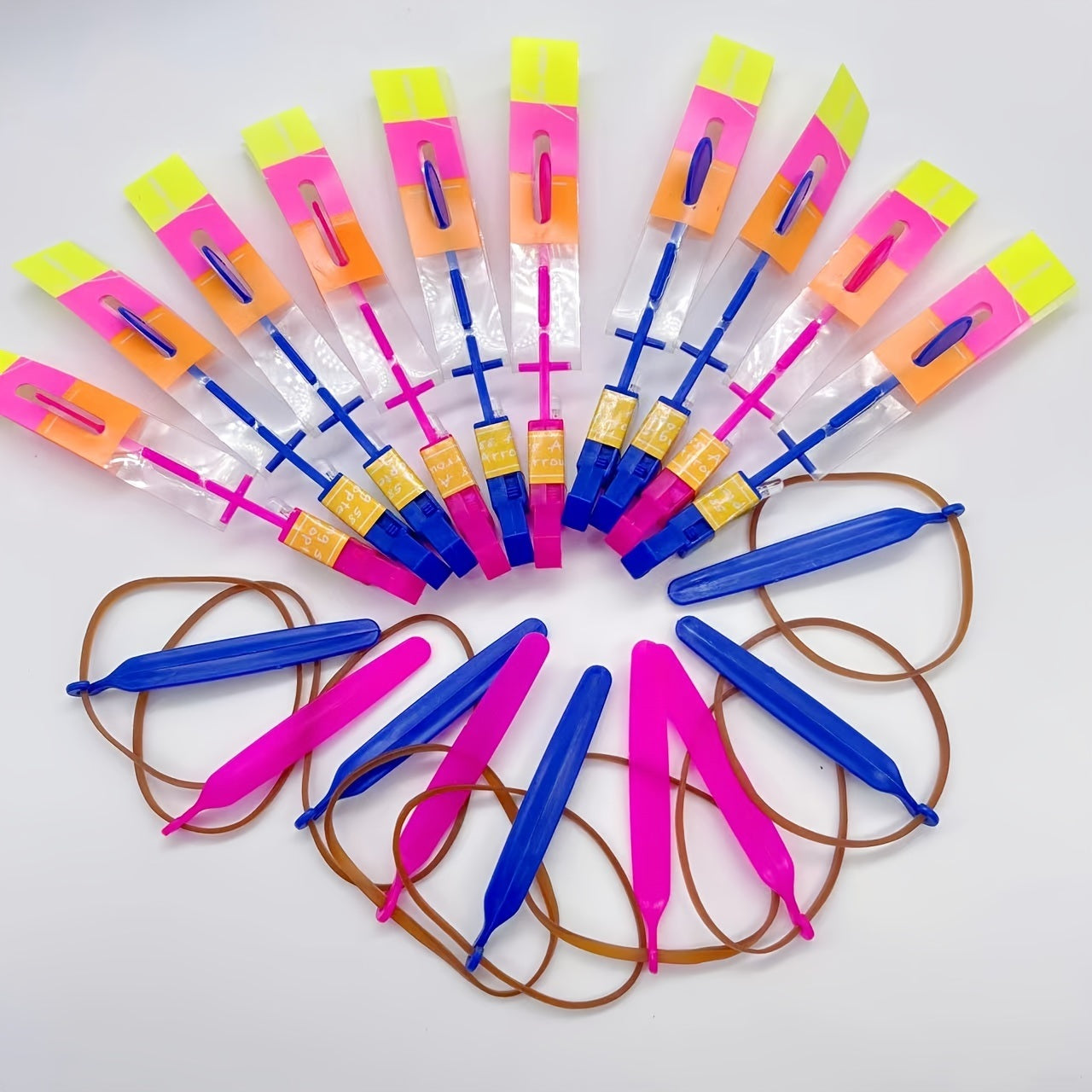 5pcs Magical LED Lights, Random Colors, Flying Arrows, Rocket Helicopters, Flying Toys, Party Fun Gifts, Slingshot Flying Helicopters, Birthday/Thanksgiving/Christmas Halloween