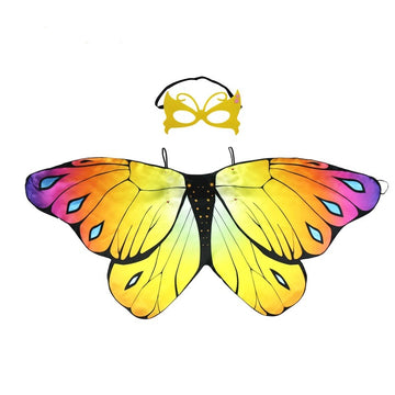 Halloween Children's Cartoon Butterfly Wings Mask Little Princess Back Decoration, Costume Performance Props Kindergarten Line Up Performance Performance