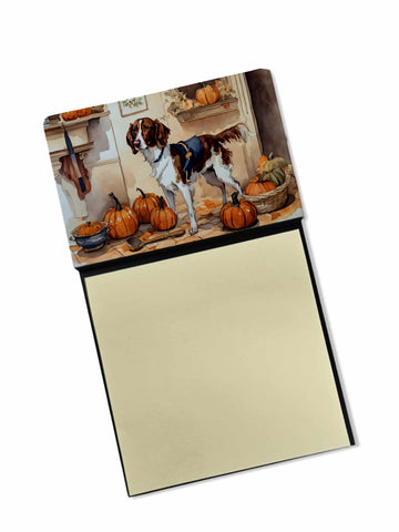 NEW Brittany Fall Kitchen Pumpkins Sticky Note Holder Refillable Dispenser Self-Sticky Note Pads, Memo Pads Blank Desk Accessories