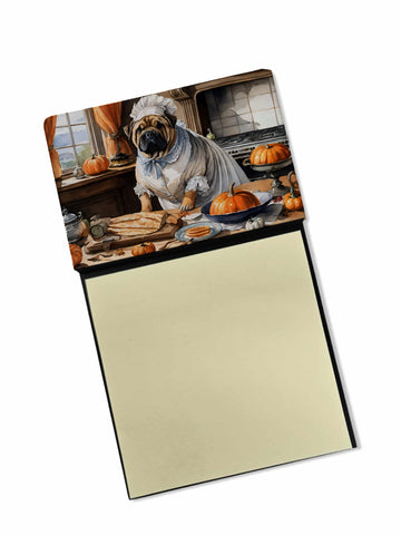 NEW Shar Pei Fall Kitchen Pumpkins Sticky Note Holder Refillable Dispenser Self-Sticky Note Pads, Memo Pads Blank Desk Accessories