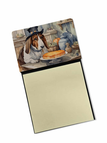 NEW Basset Hound Fall Kitchen Pumpkins Sticky Note Holder Refillable Dispenser Self-Sticky Note Pads, Memo Pads Blank Desk Accessories