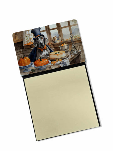 NEW Weimaraner Fall Kitchen Pumpkins Sticky Note Holder Refillable Dispenser Self-Sticky Note Pads, Memo Pads Blank Desk Accessories