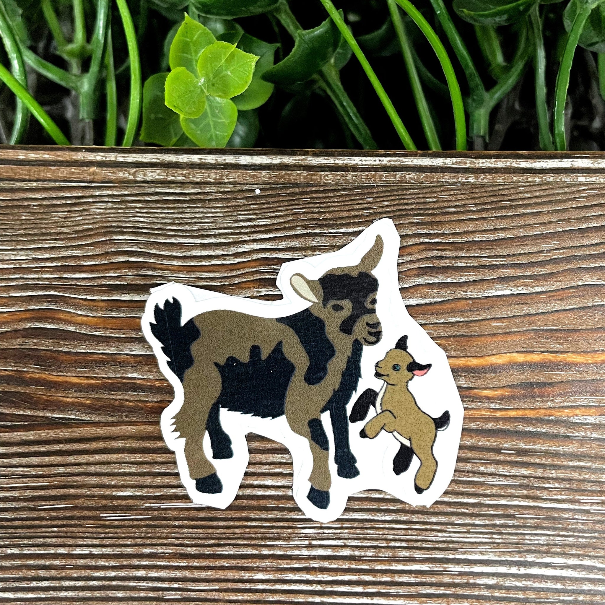 Mom and Baby Goat Sticker, Nigerian Dwarf Mini |Sticker or Magnet