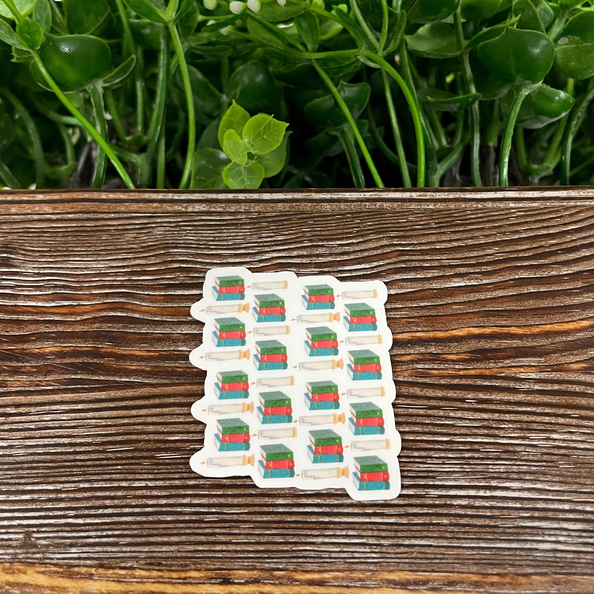 Vintage Books, Love to Read, Die Cut Sticker, Graphic Art Sticker,