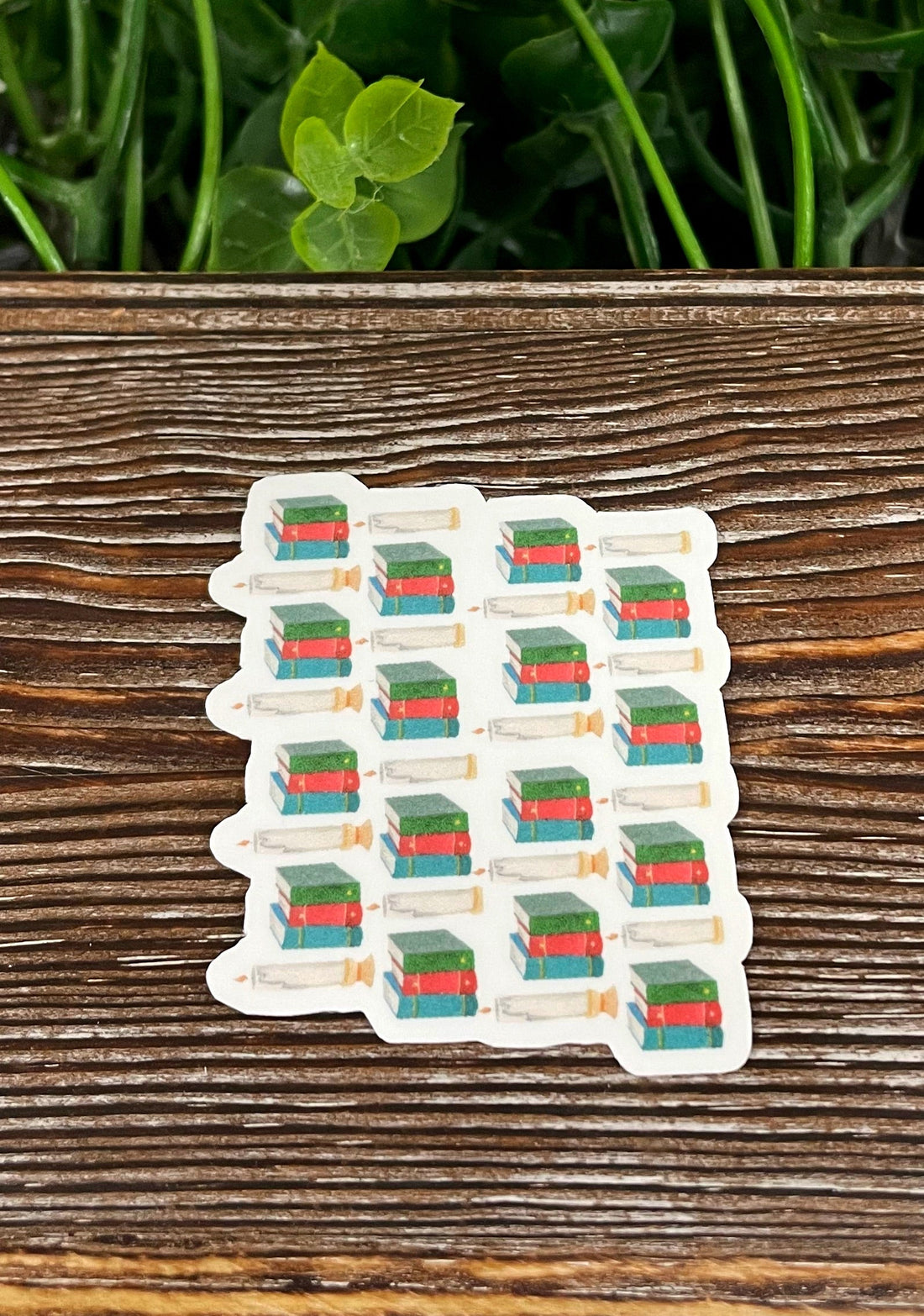 Vintage Books, Love to Read, Die Cut Sticker, Graphic Art Sticker,