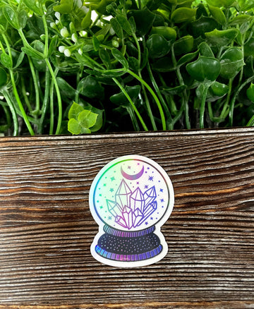 Crystal Ball Die Cut Sticker, Graphic Art Sticker, Vinyl, , Boho