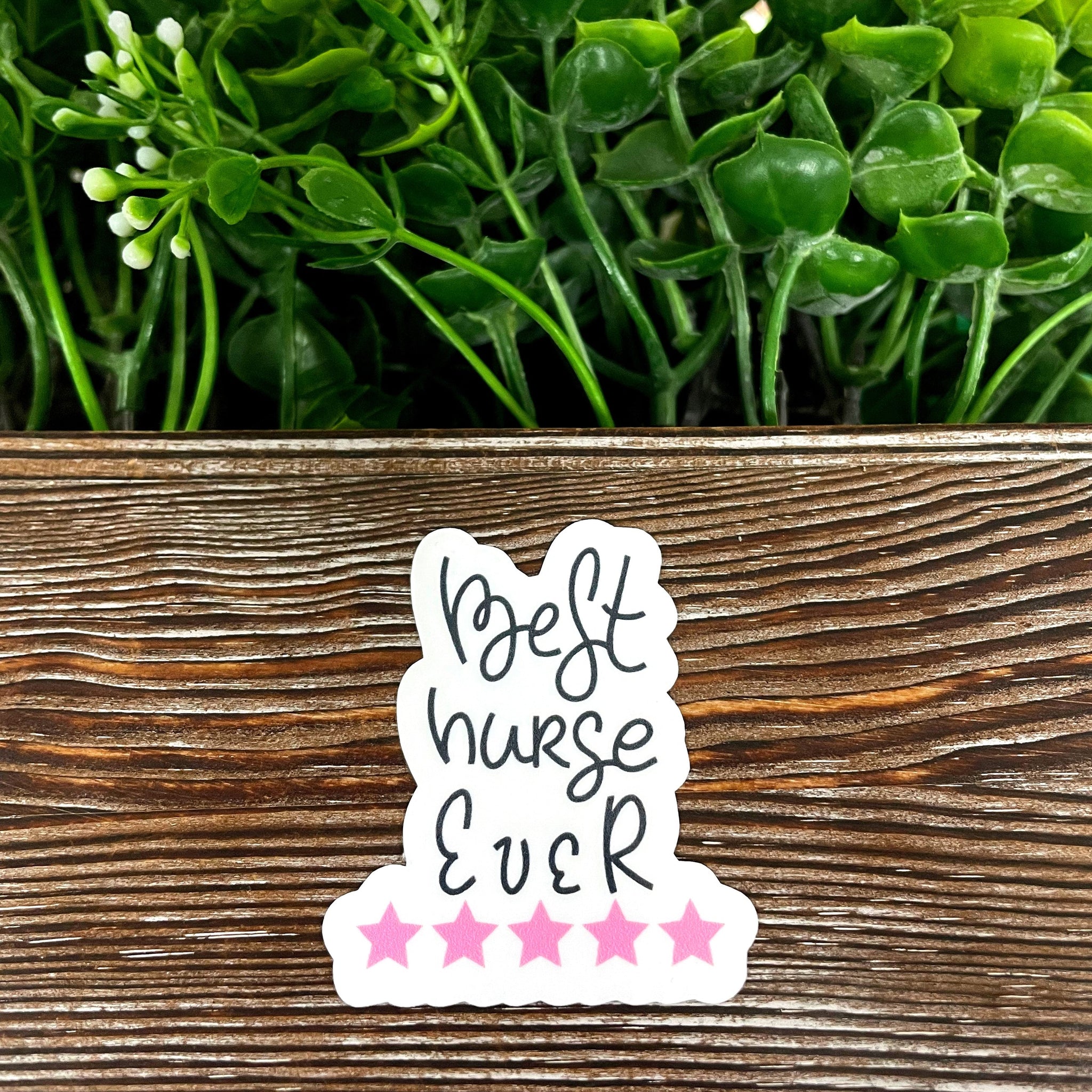 Best Nurse Ever Sticker, Die Cut Vinyl, , Boho Fun, Water Resistant