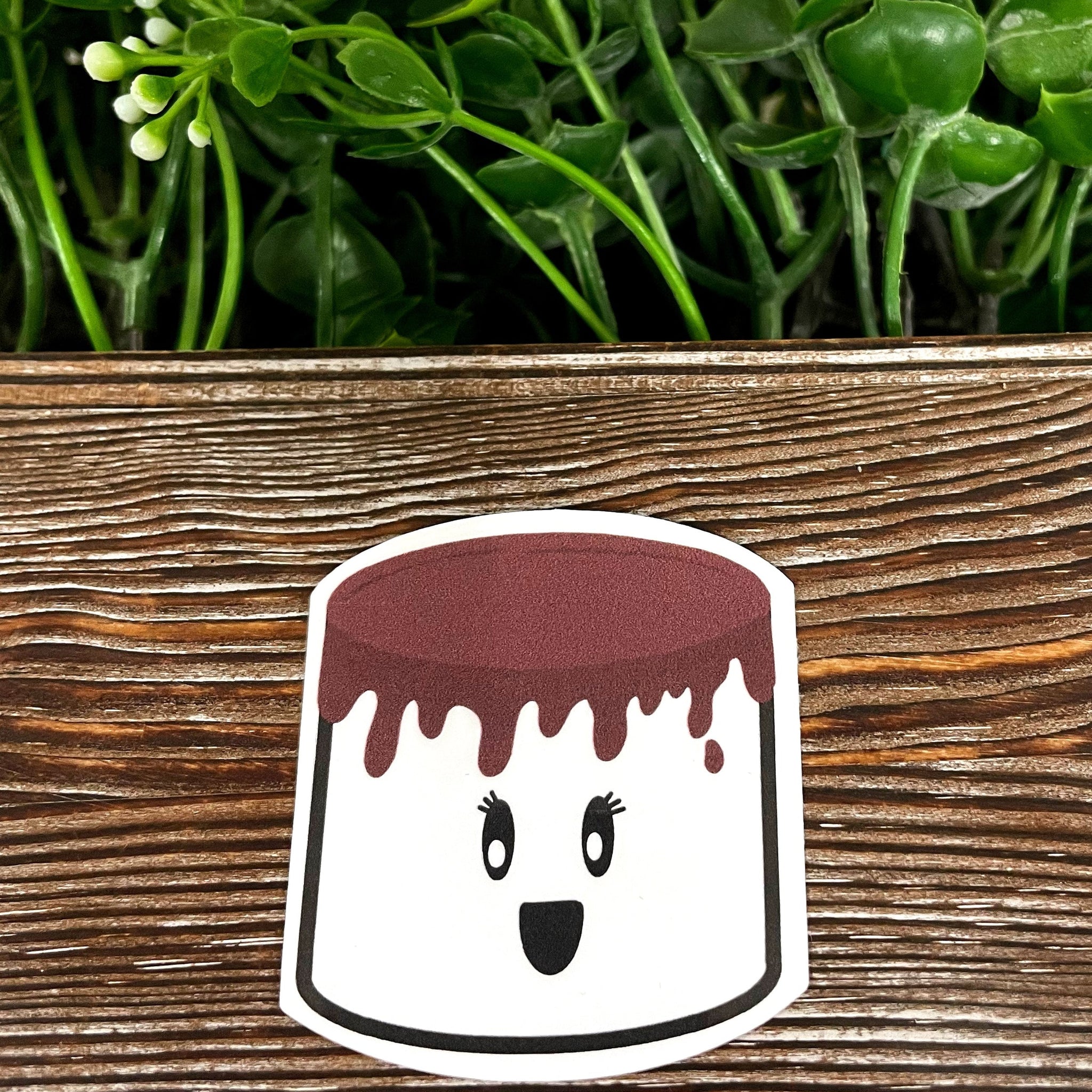 Chocolate Covered Marshmallow, Die Cut Sticker, Graphic Art Vinyl, ,
