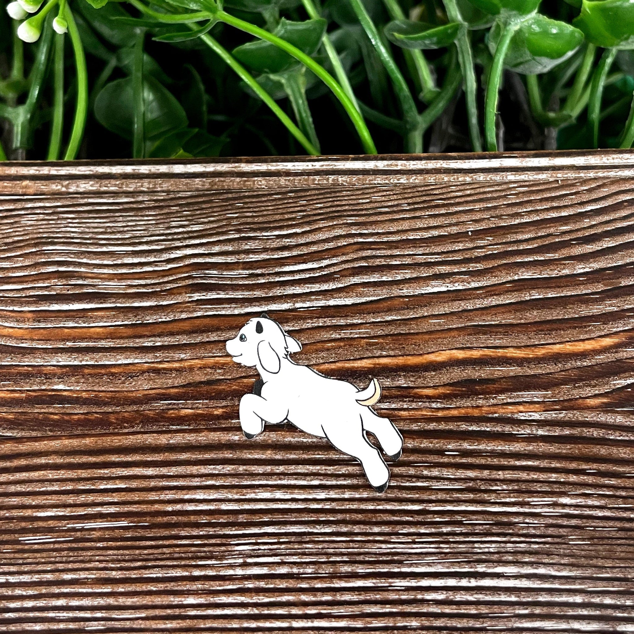 Jumping Baby Goat, Die Cut Sticker, Graphic Art Vinyl, , Boho Fun