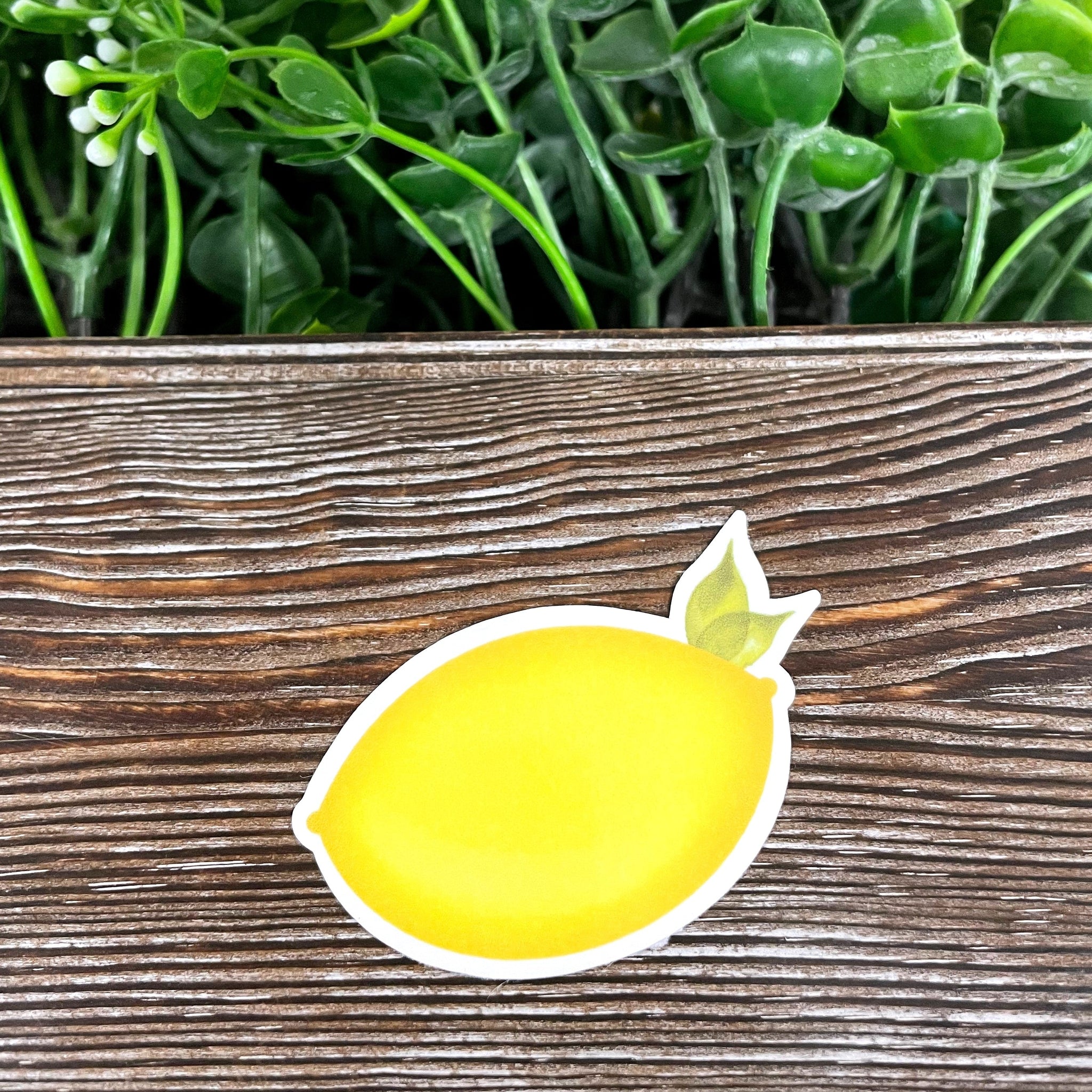 Yellow Lemon, Die Cut Sticker, Graphic Art Vinyl, , Boho Fun |Sticker