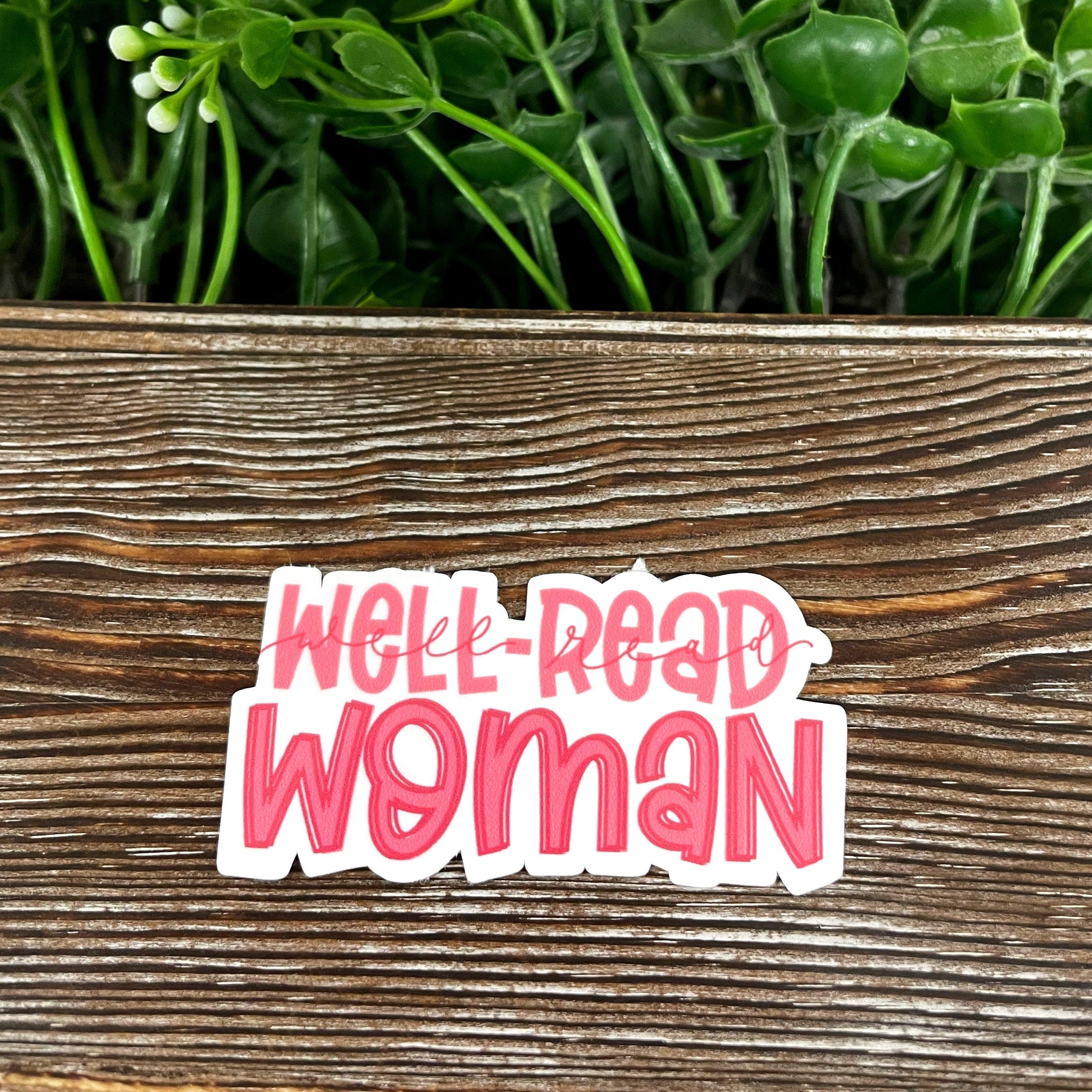 Well Read Woman, Die Cut Sticker, Graphic Art Vinyl, , Inspirational,