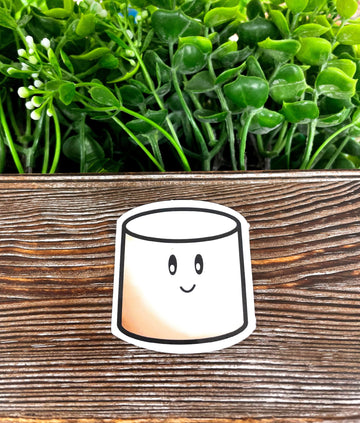 Kawaii Toasted Marshmallow, Die Cut Sticker, Graphic Art Vinyl, ,