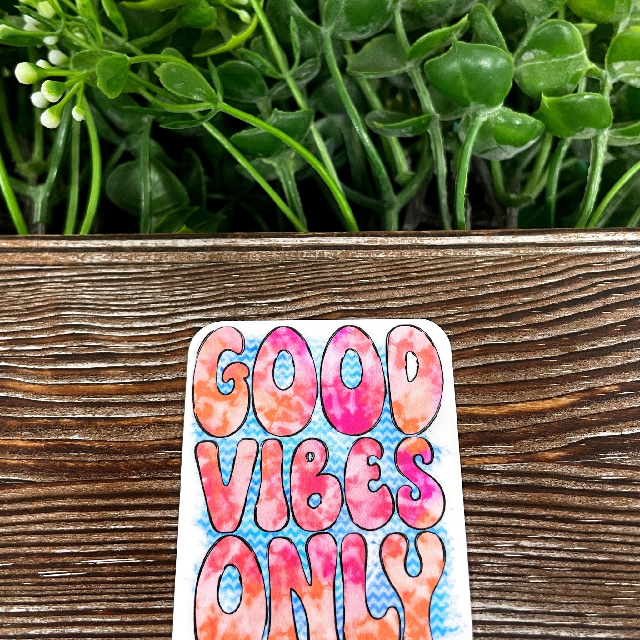 Groovy Good Vibes Only, Die Cut Sticker, Graphic Art Sticker, Vinyl, ,