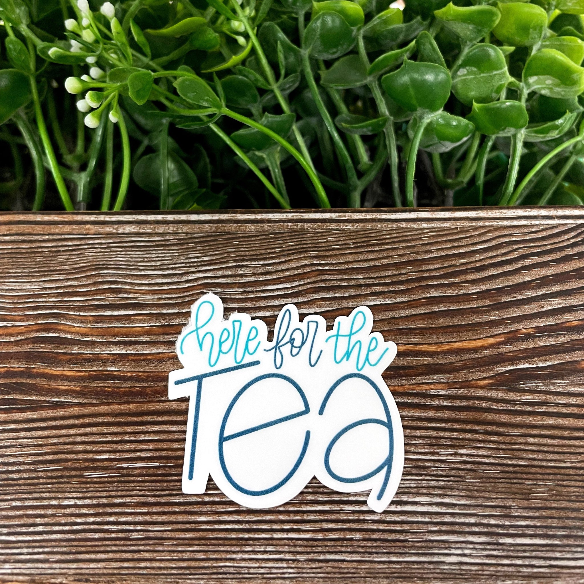 Here for the Tea, Die Cut Sticker, Graphic Art Sticker, Vinyl, , Boho