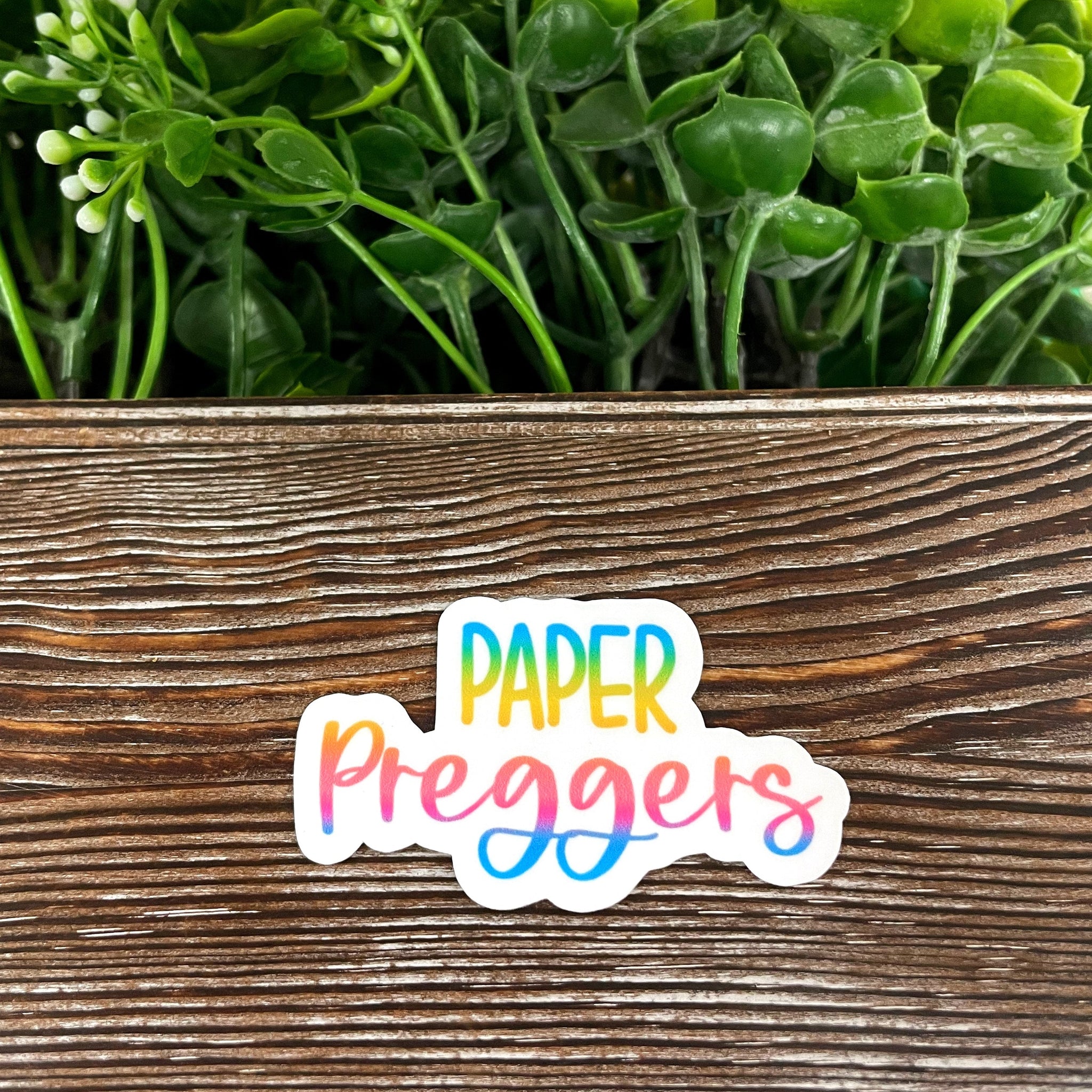 Paper Preggers, Adoption Love, Die Cut Sticker, Graphic Art Sticker,