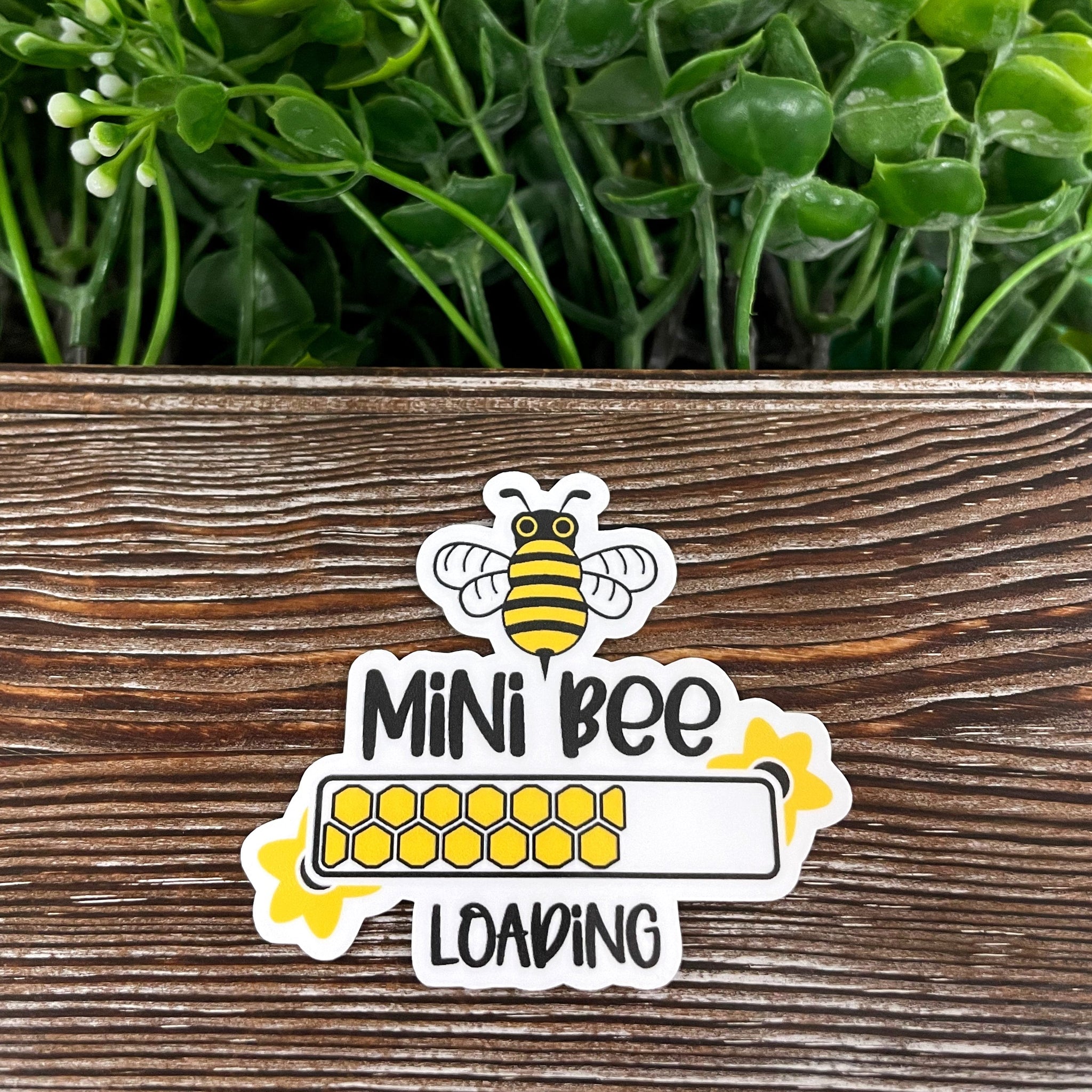 Mini Bee Loading, Die Cut Sticker, Graphic Art Sticker, Vinyl, ,