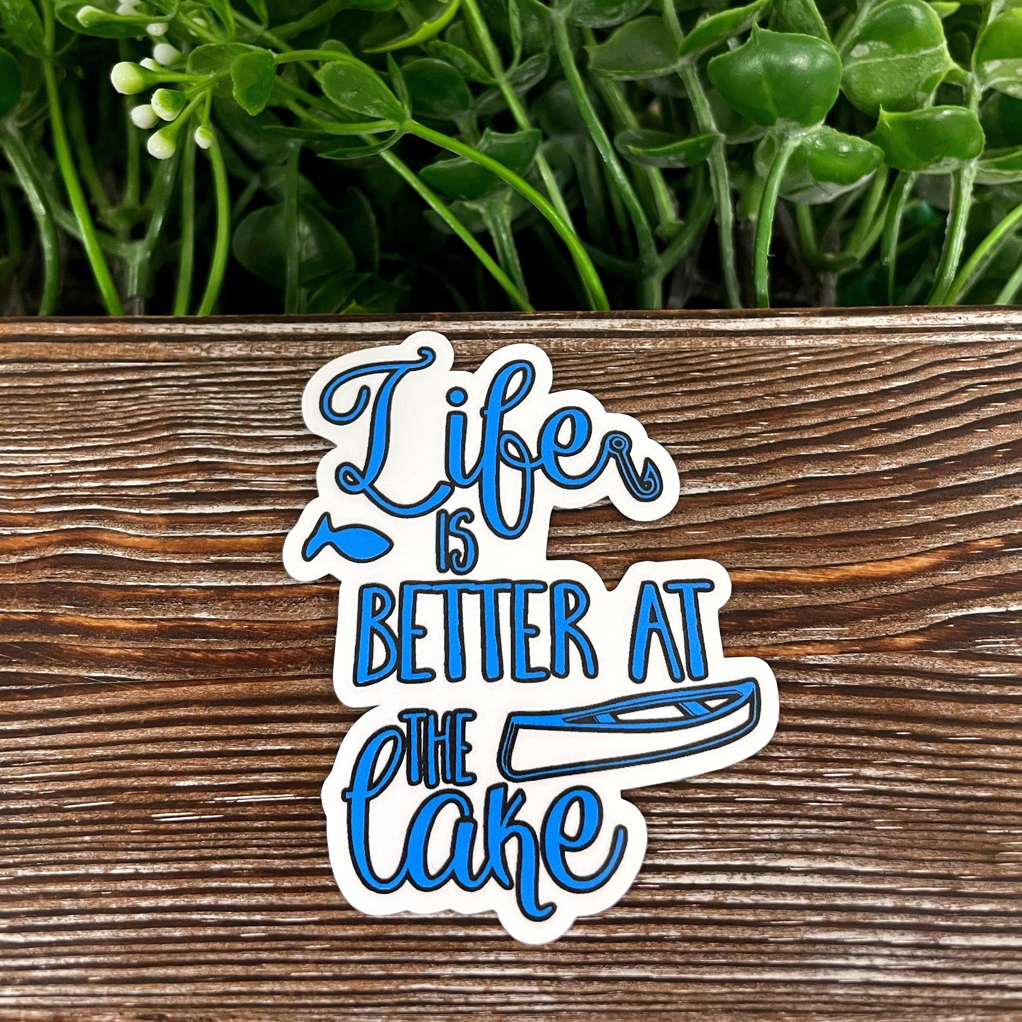 Life is Better at the Lake, Die Cut Vinyl Sticker, , Boho Fun, Water