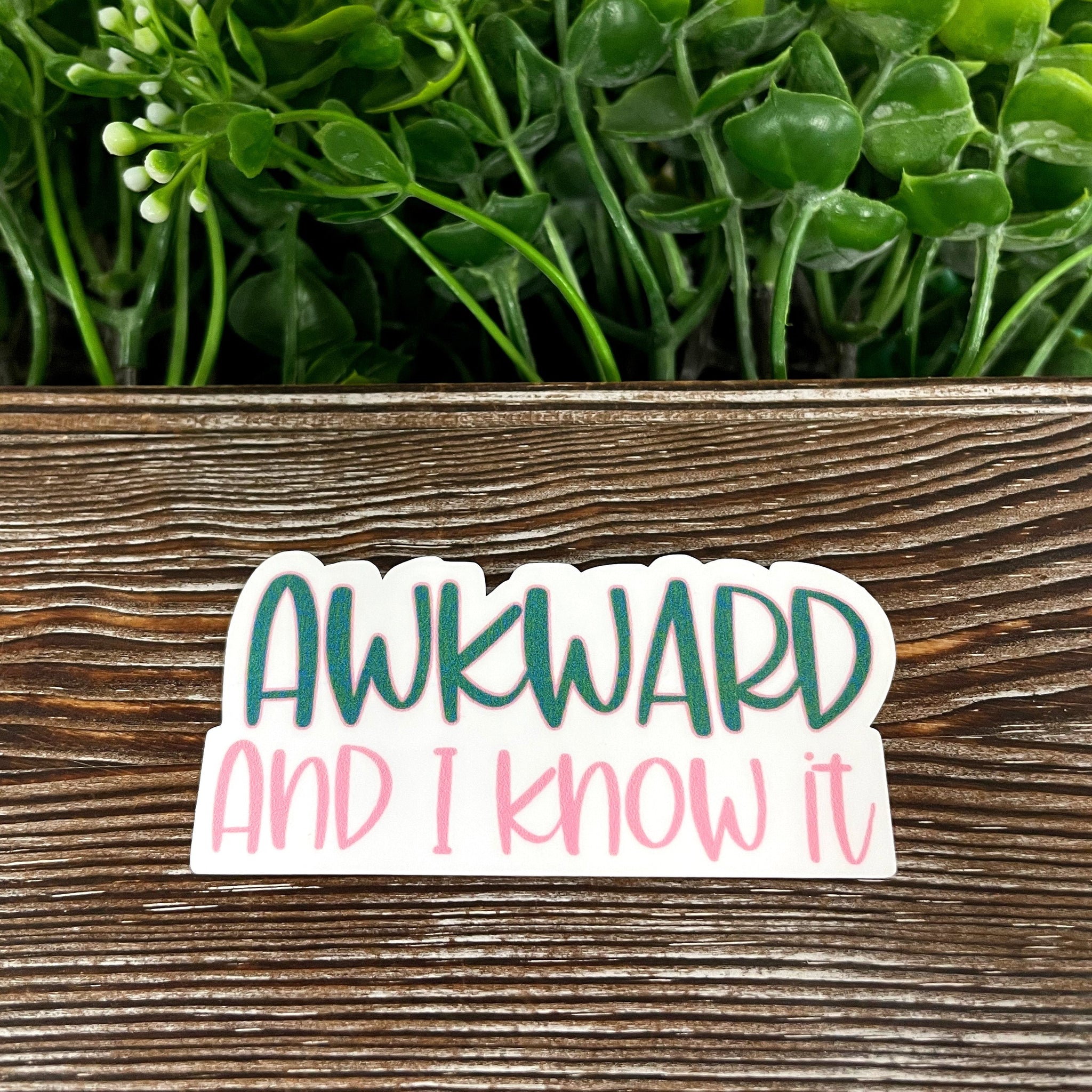 Awkward and I Know It, Die Cut Vinyl Sticker, , Boho Fun, Water