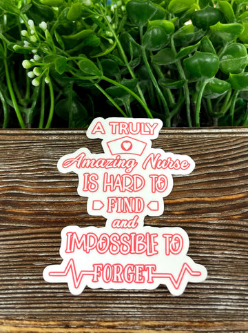 Nursing Amazing Nurse, Die Cut Vinyl Sticker, , Boho Fun, Water